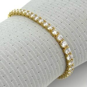 18K Gold Plated, 14.40CTW Moissanite Tennis Bracelet